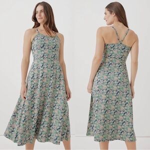 Pact Floral Midi Dress - Blue and Pink
